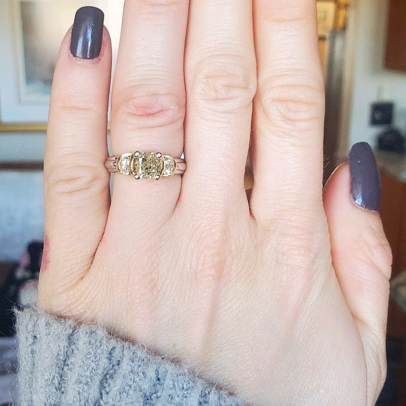 Verragio fancy yellow diamond ring 1.53 tcw - Picture 12 of 12